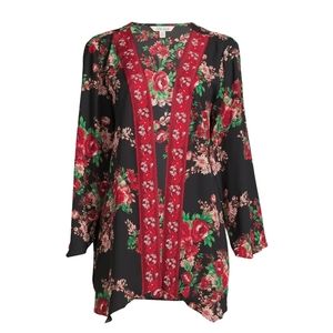 Pioneer Woman Floral Sharkbite Duster Cardigan Kimono Ladies  XXL-XXXL